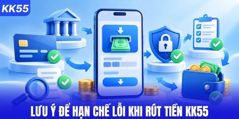 5 lưu ý tránh lỗi khi rút tiền KK55