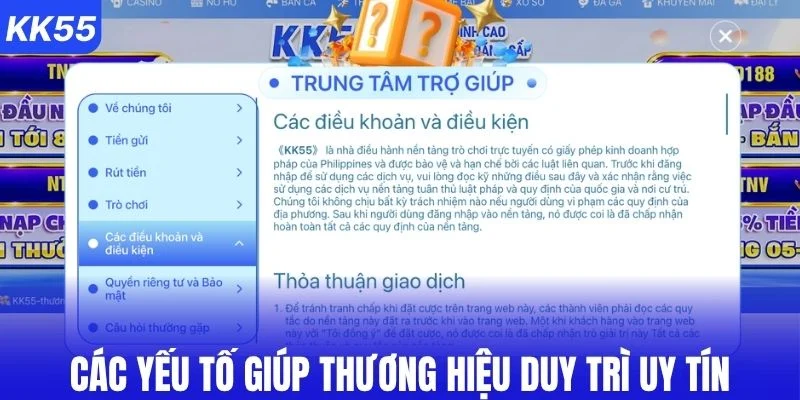 Các yếu tố giúp thương hiệu duy trì uy tín