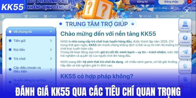 Đánh giá KK55 qua các tiêu chí quan trọng