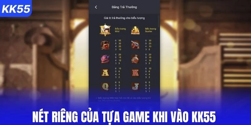 Nét riêng của tựa game khi vào KK55 
